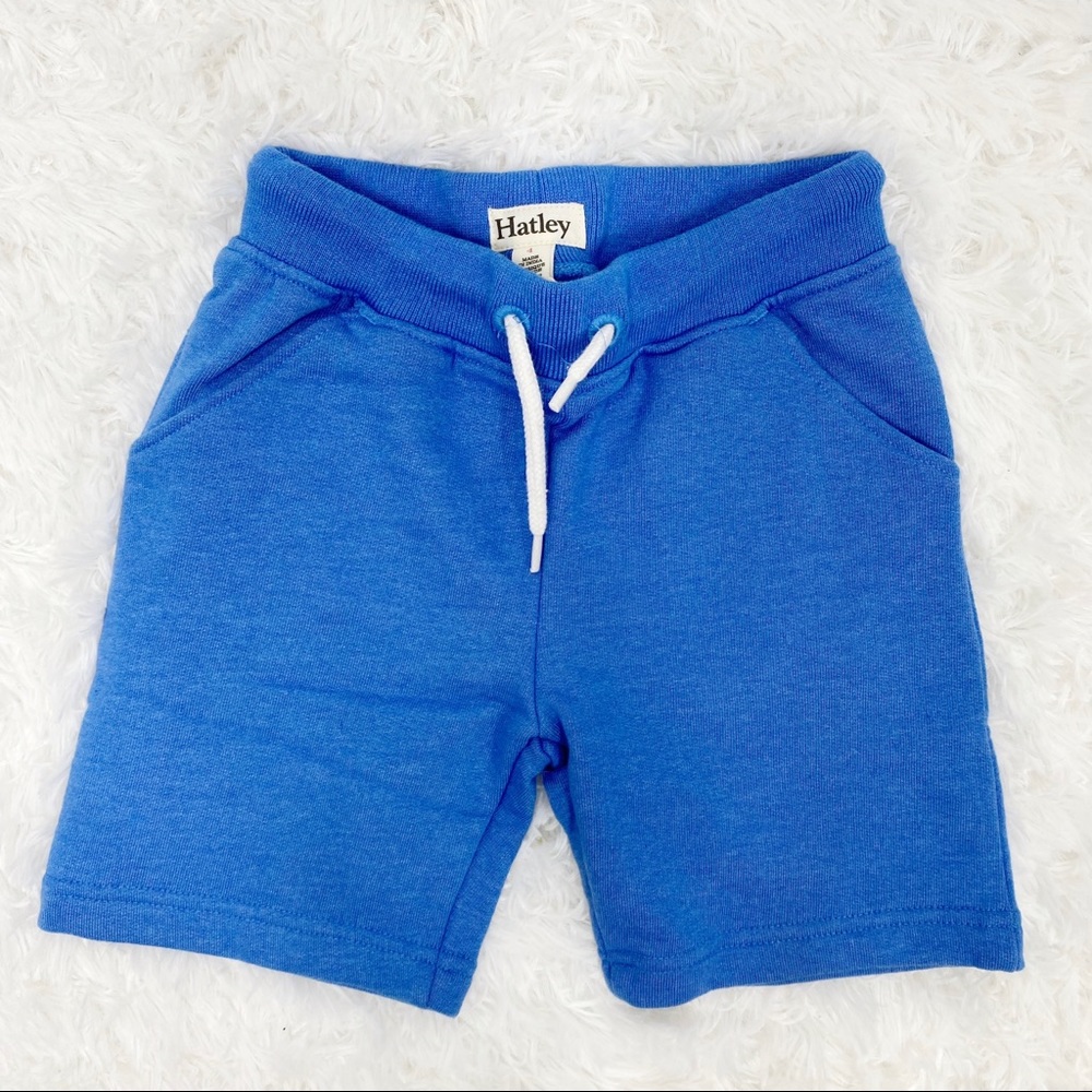 Hatley Boys Blue Melange Terry Shorts 4
